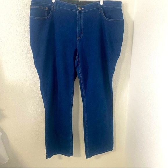 Lee Rider Jeans Women’s Straight Leg Size 22W M Stretchable Waist - Picture 1 of 9